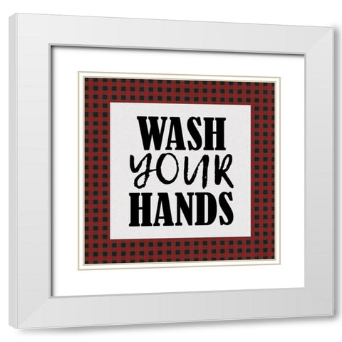In the Bath Rules 3 White Modern Wood Framed Art Print with Double Matting by Kimberly, Allen