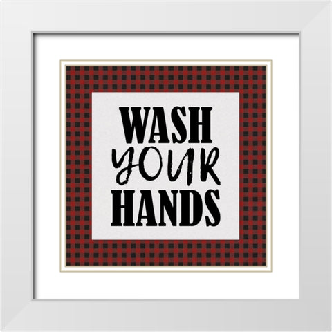 In the Bath Rules 3 White Modern Wood Framed Art Print with Double Matting by Kimberly, Allen