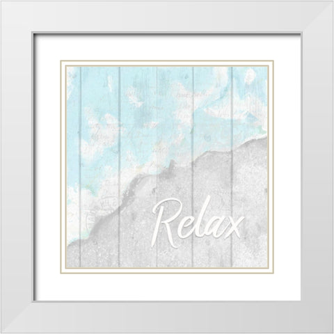 Seaside 2 White Modern Wood Framed Art Print with Double Matting by Kimberly, Allen