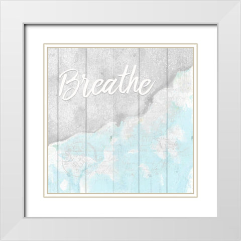 Seaside 3 White Modern Wood Framed Art Print with Double Matting by Kimberly, Allen