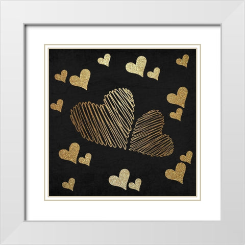 My Heart is in Paris 1 White Modern Wood Framed Art Print with Double Matting by Kimberly, Allen