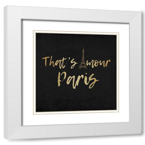 My Heart is in Paris 4 White Modern Wood Framed Art Print with Double Matting by Kimberly, Allen