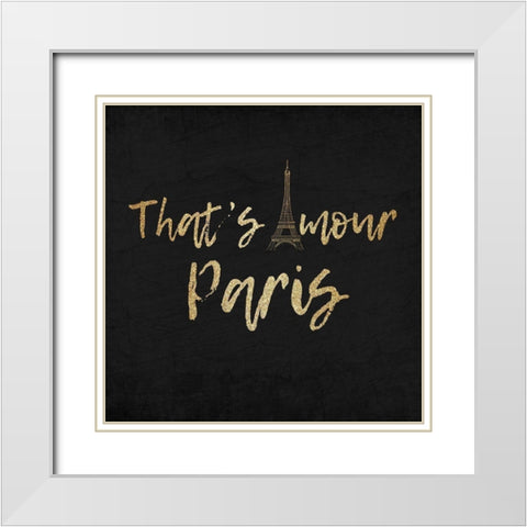 My Heart is in Paris 4 White Modern Wood Framed Art Print with Double Matting by Kimberly, Allen
