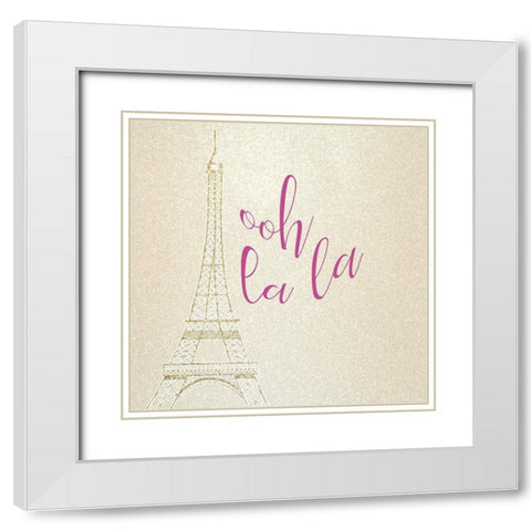 La La 2 White Modern Wood Framed Art Print with Double Matting by Kimberly, Allen