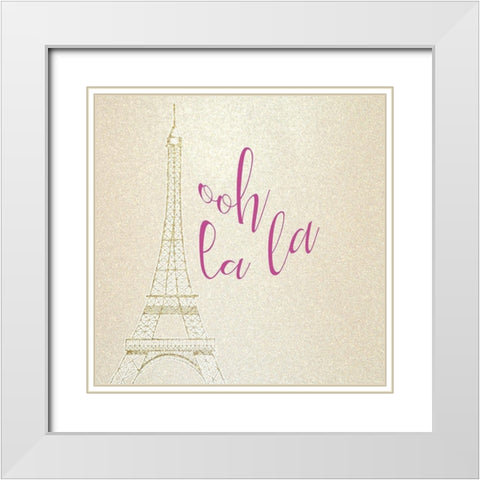 La La 2 White Modern Wood Framed Art Print with Double Matting by Kimberly, Allen