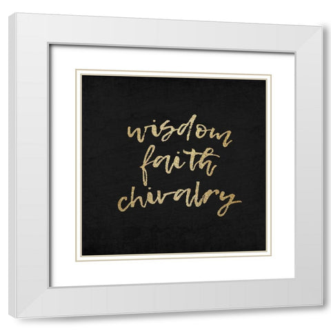 Fleur Meaning 2 White Modern Wood Framed Art Print with Double Matting by Kimberly, Allen