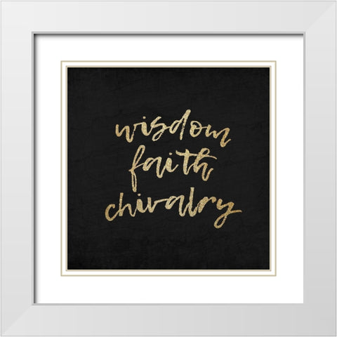 Fleur Meaning 2 White Modern Wood Framed Art Print with Double Matting by Kimberly, Allen