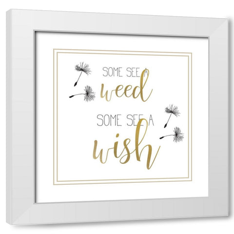 A Wish 1 White Modern Wood Framed Art Print with Double Matting by Kimberly, Allen
