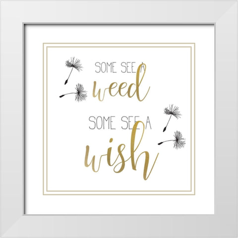 A Wish 1 White Modern Wood Framed Art Print with Double Matting by Kimberly, Allen