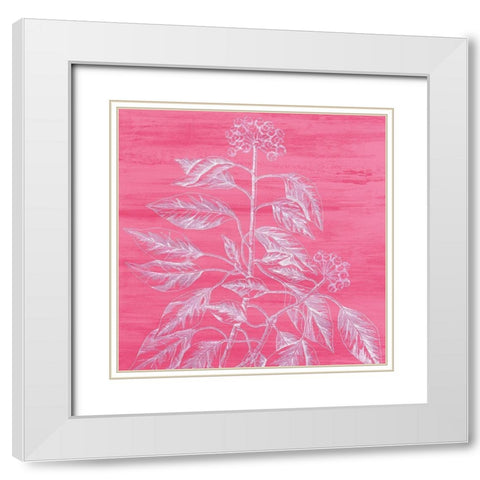 Botanical Bright 1 White Modern Wood Framed Art Print with Double Matting by Kimberly, Allen