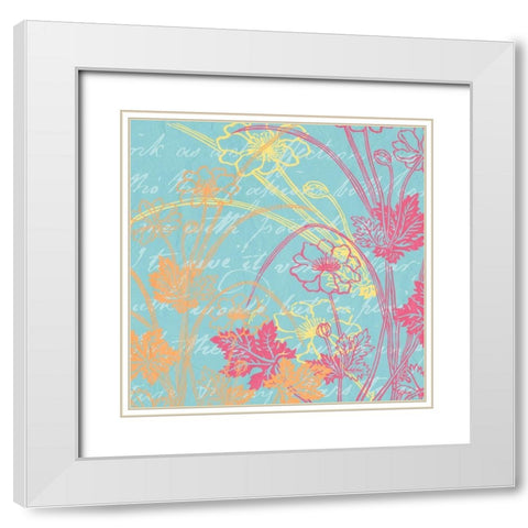 Spring Day Colors 3 White Modern Wood Framed Art Print with Double Matting by Kimberly, Allen