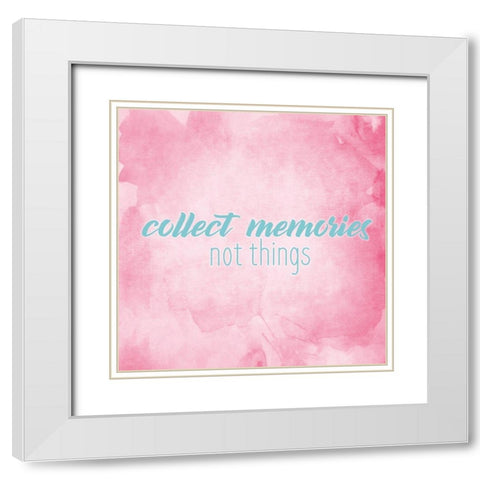 Just Live 1 White Modern Wood Framed Art Print with Double Matting by Kimberly, Allen