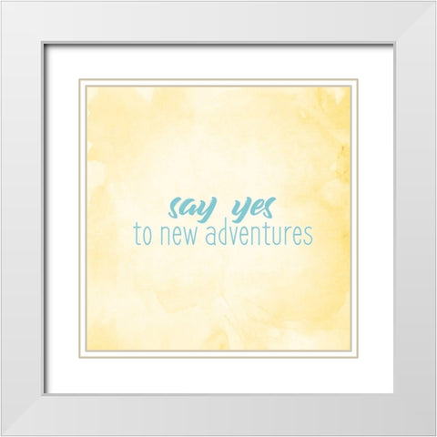 Just Live 2 White Modern Wood Framed Art Print with Double Matting by Kimberly, Allen