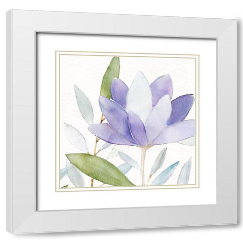 Purple Spring 2 White Modern Wood Framed Art Print with Double Matting by Allen, Kimberly