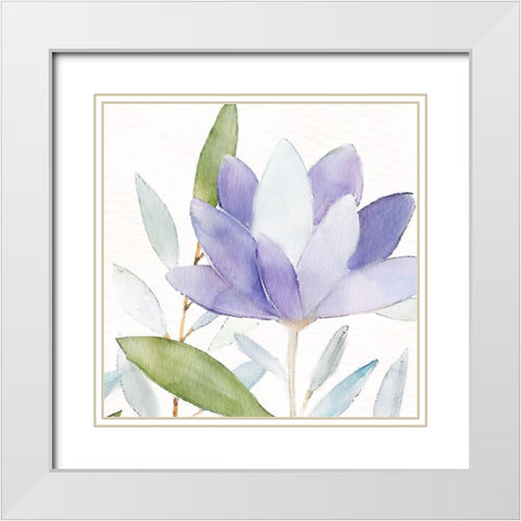 Purple Spring 2 White Modern Wood Framed Art Print with Double Matting by Allen, Kimberly