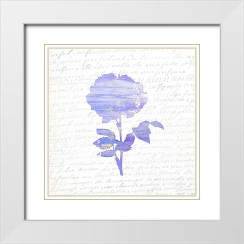 Violet Silhouette 1 White Modern Wood Framed Art Print with Double Matting by Kimberly, Allen
