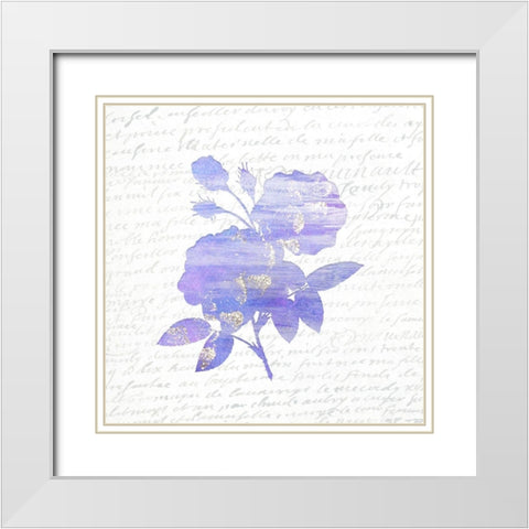 Violet Silhouette 2 White Modern Wood Framed Art Print with Double Matting by Kimberly, Allen