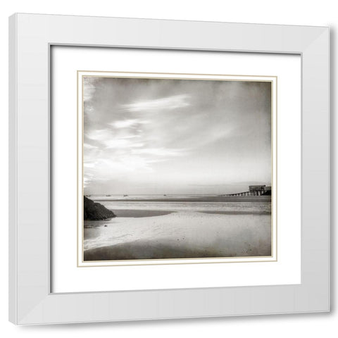 Beach Day 2 White Modern Wood Framed Art Print with Double Matting by Kimberly, Allen
