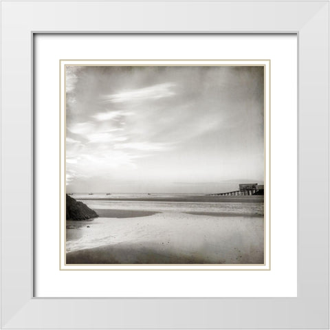 Beach Day 2 White Modern Wood Framed Art Print with Double Matting by Kimberly, Allen