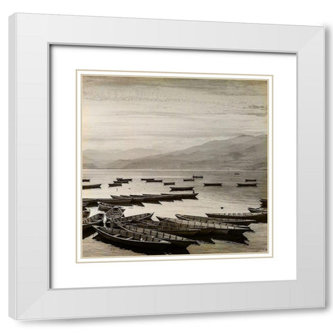 Boat Day 2 White Modern Wood Framed Art Print with Double Matting by Kimberly, Allen