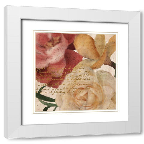 Fall Blooming 2 White Modern Wood Framed Art Print with Double Matting by Kimberly, Allen