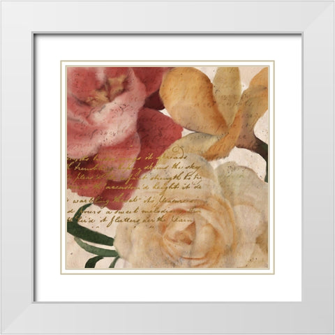 Fall Blooming 2 White Modern Wood Framed Art Print with Double Matting by Kimberly, Allen