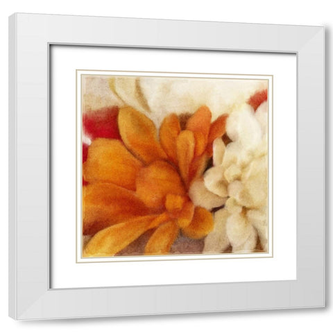 Full Bloom 1 White Modern Wood Framed Art Print with Double Matting by Kimberly, Allen