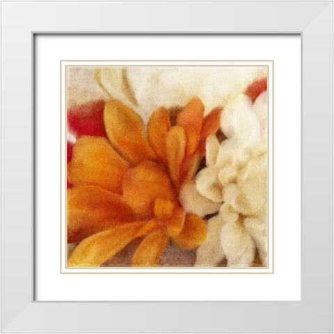 Full Bloom 1 White Modern Wood Framed Art Print with Double Matting by Kimberly, Allen