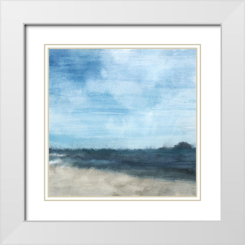 At the Sea White Modern Wood Framed Art Print with Double Matting by Kimberly, Allen