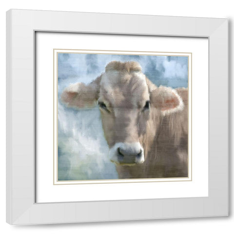 Bessie White Modern Wood Framed Art Print with Double Matting by Kimberly, Allen