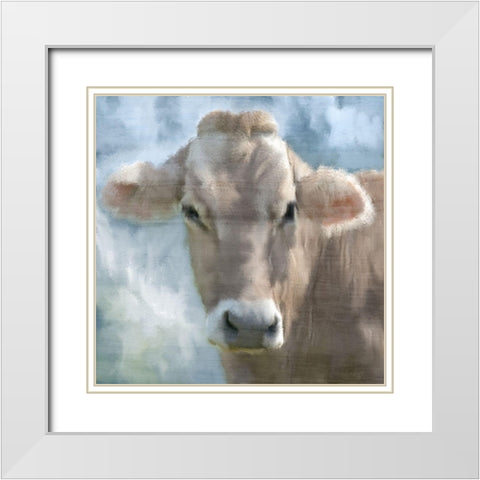 Bessie White Modern Wood Framed Art Print with Double Matting by Kimberly, Allen