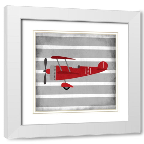 In Red 2 White Modern Wood Framed Art Print with Double Matting by Kimberly, Allen