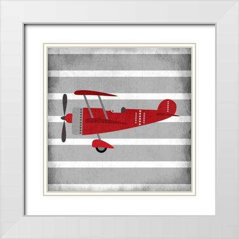 In Red 2 White Modern Wood Framed Art Print with Double Matting by Kimberly, Allen