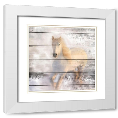 White Knight White Modern Wood Framed Art Print with Double Matting by Kimberly, Allen