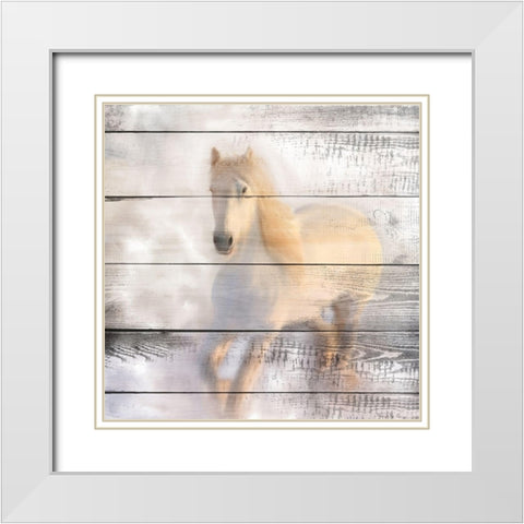 White Knight White Modern Wood Framed Art Print with Double Matting by Kimberly, Allen