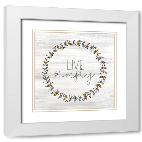 Wildflower Jar 9 White Modern Wood Framed Art Print with Double Matting by Kimberly, Allen