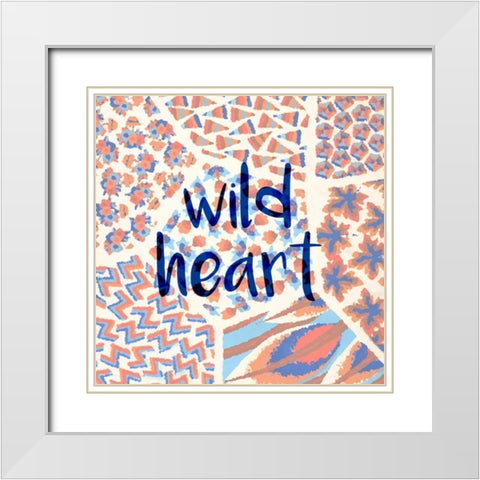 Wild Heart White Modern Wood Framed Art Print with Double Matting by Allen, Kimberly