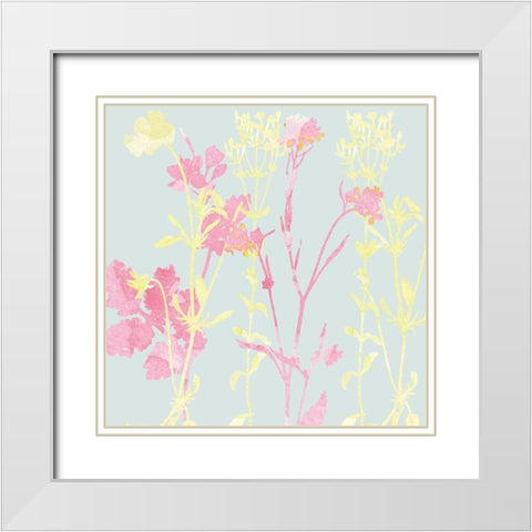 Sunshine Pink 2 White Modern Wood Framed Art Print with Double Matting by Kimberly, Allen