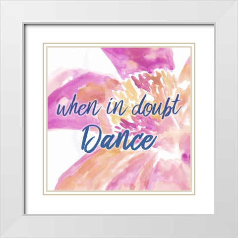 When In Doubt White Modern Wood Framed Art Print with Double Matting by Allen, Kimberly