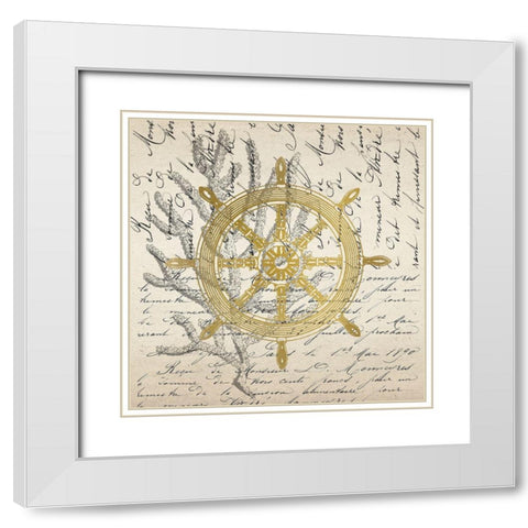 Letters to the Sea 1 White Modern Wood Framed Art Print with Double Matting by Kimberly, Allen