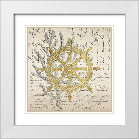 Letters to the Sea 1 White Modern Wood Framed Art Print with Double Matting by Kimberly, Allen