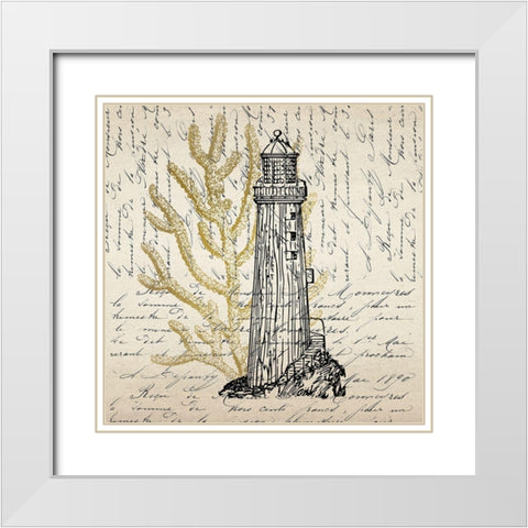 Letters to the Sea 2 White Modern Wood Framed Art Print with Double Matting by Kimberly, Allen