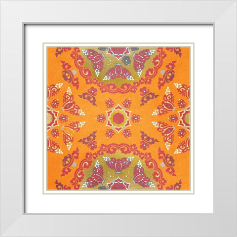 Medallion Pink 2 White Modern Wood Framed Art Print with Double Matting by Kimberly, Allen