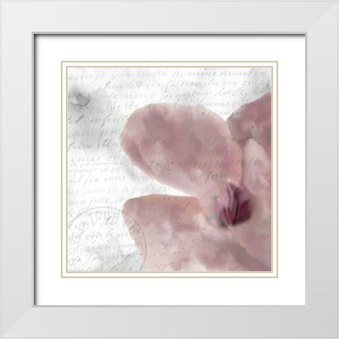 Magnolia Bloom 2 White Modern Wood Framed Art Print with Double Matting by Kimberly, Allen