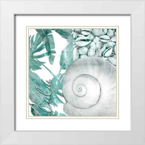Seaside 3 White Modern Wood Framed Art Print with Double Matting by Kimberly, Allen