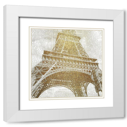 Love Paris 2 White Modern Wood Framed Art Print with Double Matting by Kimberly, Allen