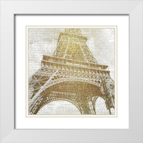 Love Paris 2 White Modern Wood Framed Art Print with Double Matting by Kimberly, Allen