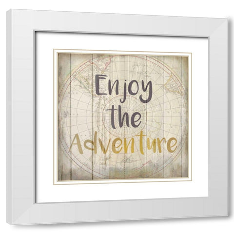 Adventure Awaits 5 White Modern Wood Framed Art Print with Double Matting by Allen, Kimberly