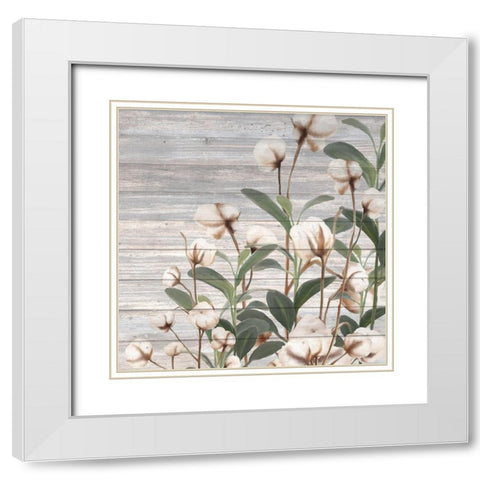 Cotton Days White Modern Wood Framed Art Print with Double Matting by Kimberly, Allen