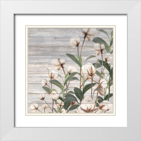 Cotton Days White Modern Wood Framed Art Print with Double Matting by Kimberly, Allen